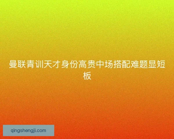 曼联青训天才身份高贵中场搭配难题显短板 曼联青训天才身份高贵中场搭配难题显短板