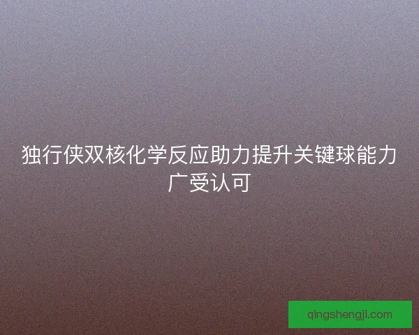 独行侠双核化学反应助力提升关键球能力广受认可